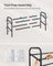 Expandable Shoe Rack - Metal - Ink Black - Adjustable 2-Tier Storage Solution
