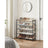 5-Tier Shoe Rack - Metal - Rustic Brown and Black - Open Design with Hooks