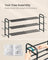 Expandable Shoe Rack - 3-Tier - Steel - Adjustable Shelves
