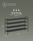 Fabric Shoe Rack - 4-Tier with 4 Hooks - Ink Black - Height-Adjustable