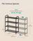 Expandable Shoe Rack - 2-Tier - Steel - Adjustable Shelves