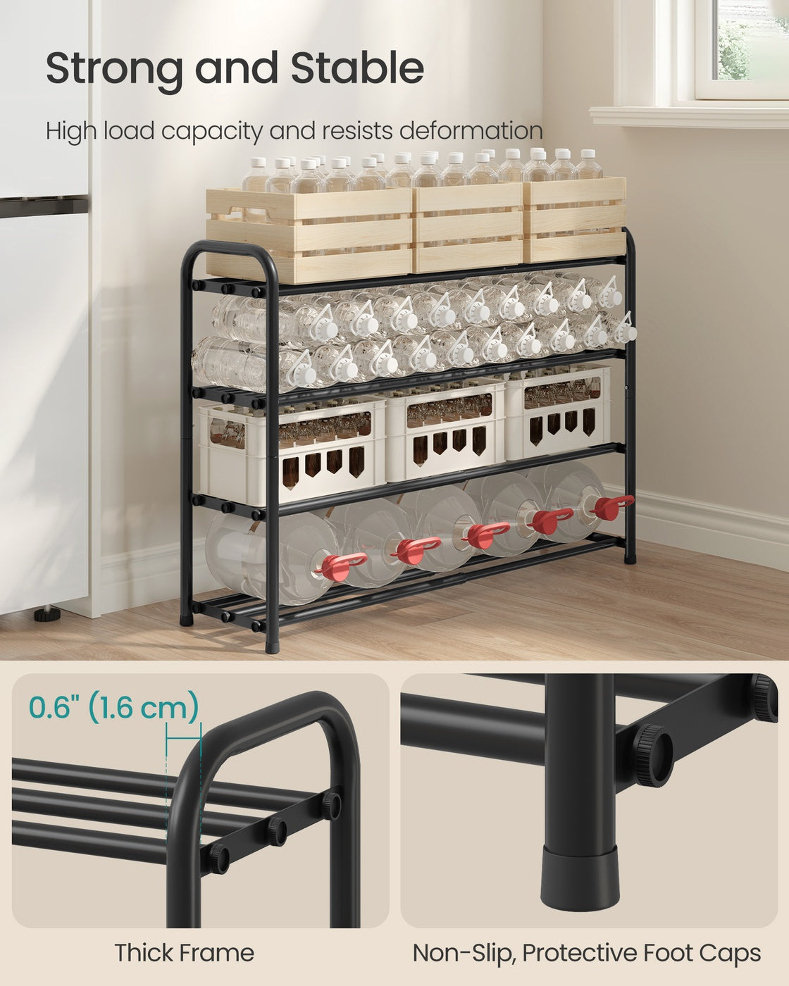 Expandable Shoe Rack - 2-Tier - Steel - Adjustable Shelves