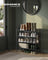 Shoe Rack - Fabric - Ink Black - 4-Tier with Hooks and Height-Adjustable Design