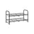 2-Tier Stackable Shoe Rack - Holds Up to 12 Pairs - Steel - Black - Durable and Reliable Construction