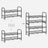 2-Tier Stackable Shoe Rack - Holds Up to 12 Pairs - Steel - Black - Durable and Reliable Construction