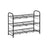 Shoe Rack - Steel - Black - Adjustable 3-Tier Storage for Up to 12 Pairs