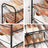 4 Tier Shoe Rack - Steel - Black - Stackable Storage for Up to 12 Pairs