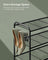 Shoe Rack - Metal - Ink Black - 4-Tier with Hooks