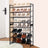 8-Tier Shoe Rack - Metal - Black - Large Capacity with Adjustable Shelves