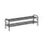 Shoe Rack - Metal - Ink Black - 2-Tier Design with 4 Hooks