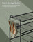 Shoe Rack - Metal - Ink Black - 2-Tier Design with 4 Hooks