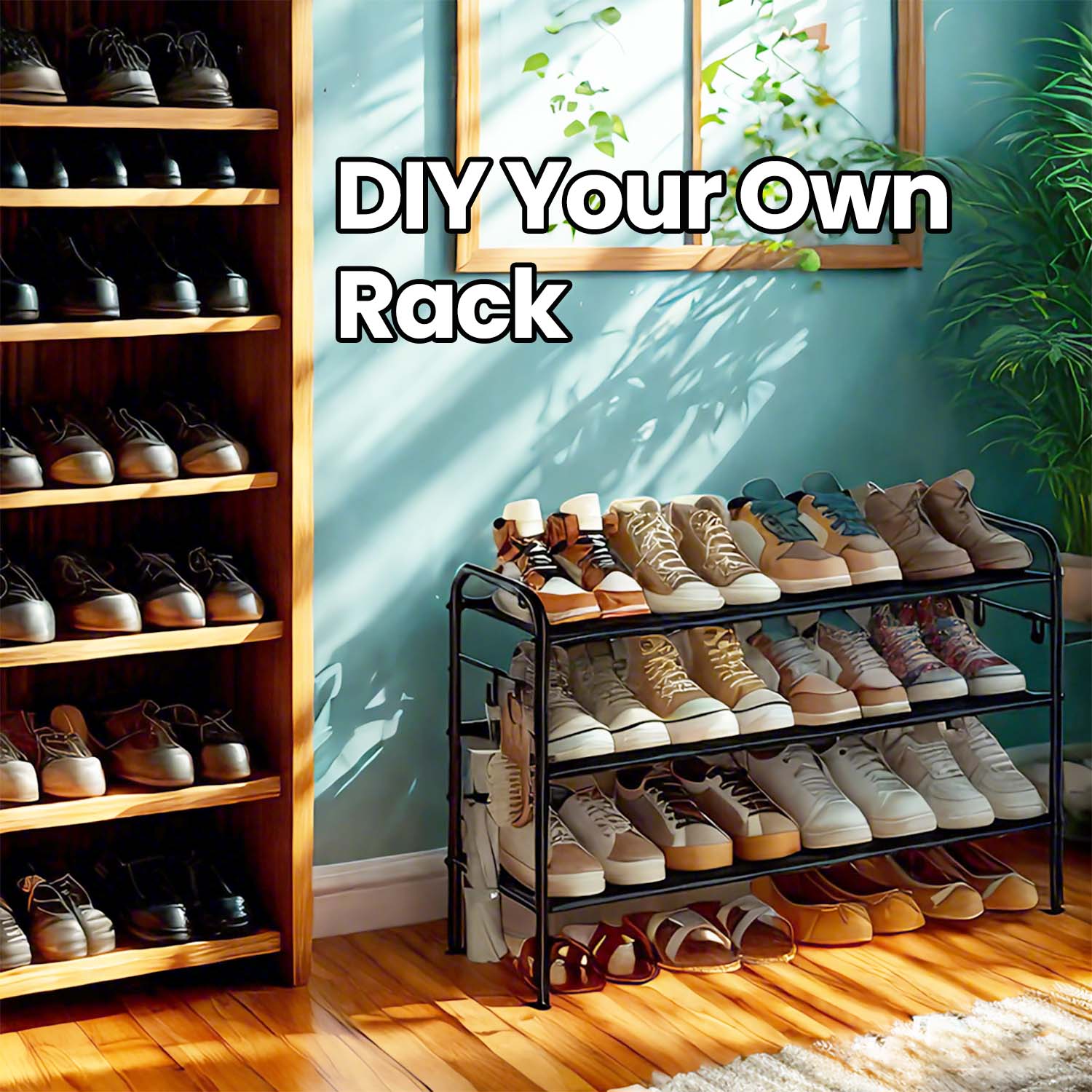 3-Tier Shoe Organizer - Fabric - Neutral Color