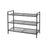 Shoe Rack - Metal - Black - 3-Tier Stackable Design for 9-12 Pairs of Shoes