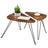 Nesting Side Tables - Wood - Rustic Brown and Black
