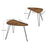 Nesting Side Tables - Wood - Rustic Brown and Black