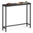 Console Table - Narrow with Storage - Black, Matte Black - 80 x 20 x 81.2 cm