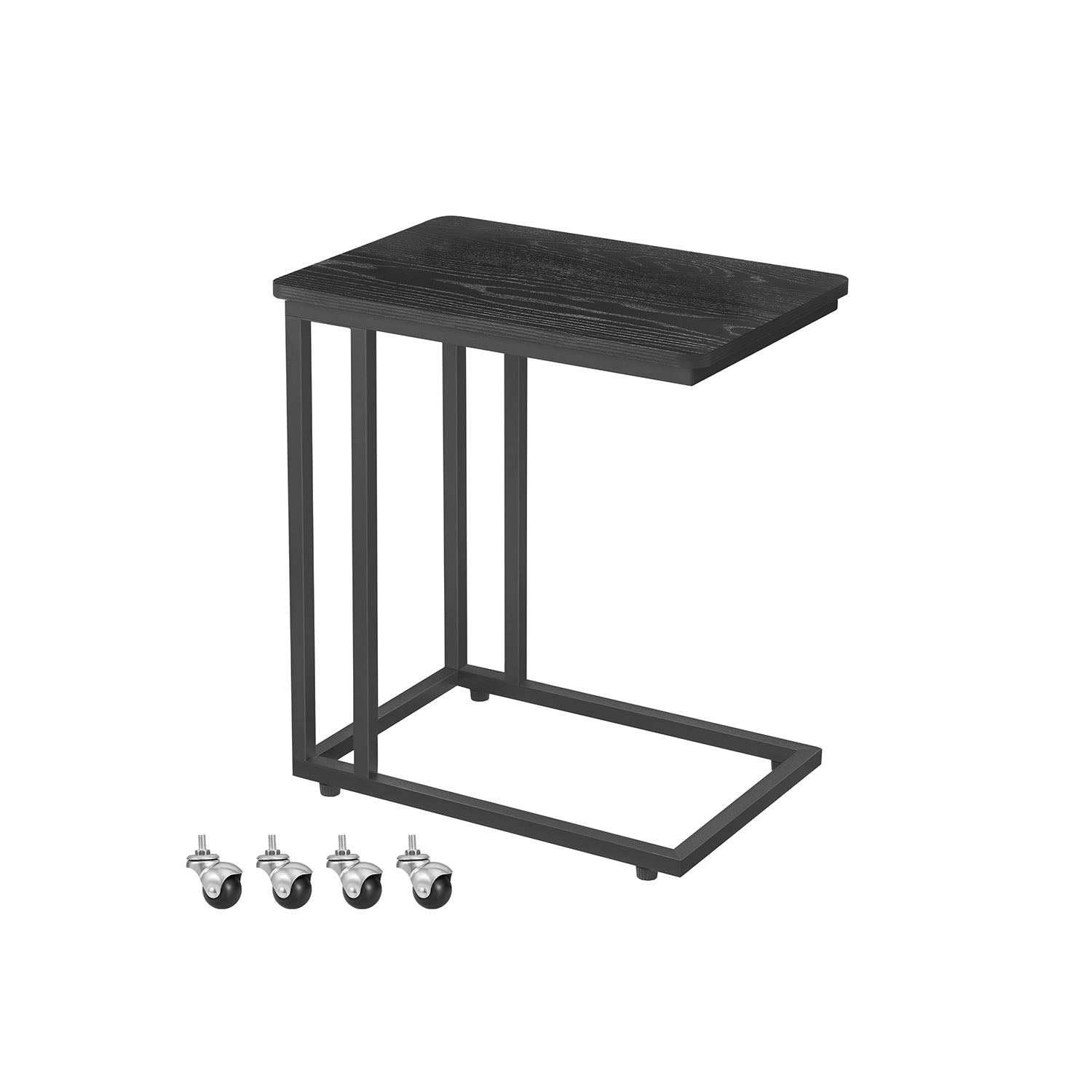 Side Table - Steel Frame - Greige and Black - Sturdy Design for Everyday Reliability