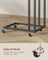 Side Table - Steel Frame - Greige and Black - Sturdy Design for Everyday Reliability