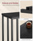 Side Table - Steel Frame - Greige and Black - Sturdy Design for Everyday Reliability