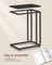 Side Table - Steel Frame - Greige and Black - Sturdy Design for Everyday Reliability