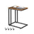 End Table - Metal Frame - Rustic Brown - Rolling Castors