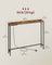 Slim Console Table - Wood - Rustic Brown