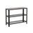 Industrial Console Table - Steel - Greige - Narrow Design with 2 Mesh Shelves