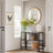 Industrial Console Table - Steel - Greige - Narrow Design with 2 Mesh Shelves