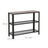 Industrial Console Table - Steel - Greige - Narrow Design with 2 Mesh Shelves