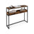 Console Table - Wood - Rustic Brown - 2-Tier Design with Semi-Open Compartments