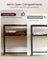 Console Table - Wood - Rustic Brown - 2-Tier Design with Semi-Open Compartments