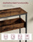 Console Table - Wood - Rustic Brown - 2-Tier Design with Semi-Open Compartments