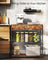 Console Table - Wood - Rustic Brown - 2 Fabric Drawers