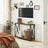 Industrial Console Table - 2-Tier Design with X-Bars - Wood - Rustic Brown and Black
