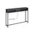 Slim Console Table - Wood - Charcoal Grey - Space-Saving with Charging Station