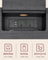 Slim Console Table - Wood - Charcoal Grey - Space-Saving with Charging Station