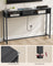 Slim Console Table - Wood - Charcoal Grey - Space-Saving with Charging Station