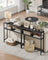 2-Tier Slim Console Table - 2 Shelves for Hallway - Engineered Wood - Charcoal Grey