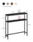 2-Tier Slim Console Table - 2 Shelves for Hallway - Engineered Wood - Charcoal Grey