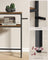 2-Tier Console Table - Wood - Rustic Brown - Slim Design with Shelves