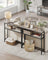 2-Tier Slim Console Table - MDF - Heather Greige - Hallway Table with 2 Shelves