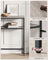 2-Tier Slim Console Table - MDF - Heather Greige - Hallway Table with 2 Shelves