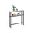 Console Table - Marble - White and Ink Black - 2-Tier Design with Shelves