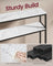 2-Tier Console Table - Marble - White and Black - Slim Design for Hallway