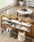 2-Tier Console Table - Marble - White and Black - Slim Design for Hallway