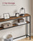 Console Table - Wood - Rustic Brown - 2-Tier Design with Shelves