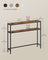 Console Table - Wood - Rustic Brown - 2-Tier Design with Shelves