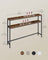2-Tier Console Table - Wood - Rustic Brown - Slim Design with 2 Shelves