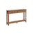 Console Table - Wood - Rustic Walnut - 3 Drawers with Open Shelf