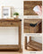 Console Table - Wood - Rustic Walnut - 3 Drawers with Open Shelf